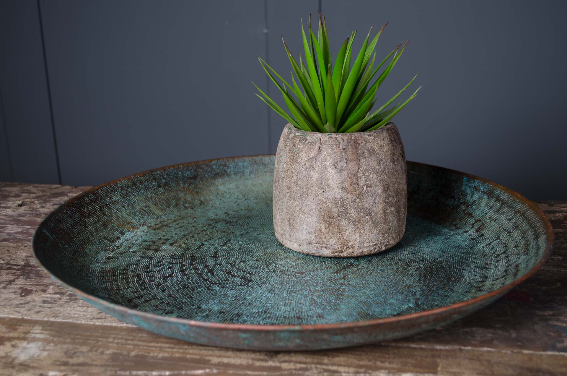 Handcrafted brass verdigris tray with turquoise patina. Perfect for candles, succulents & décor accents. Add rustic charm to your home décor.