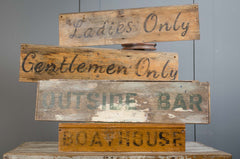 Vintage hand painted signs