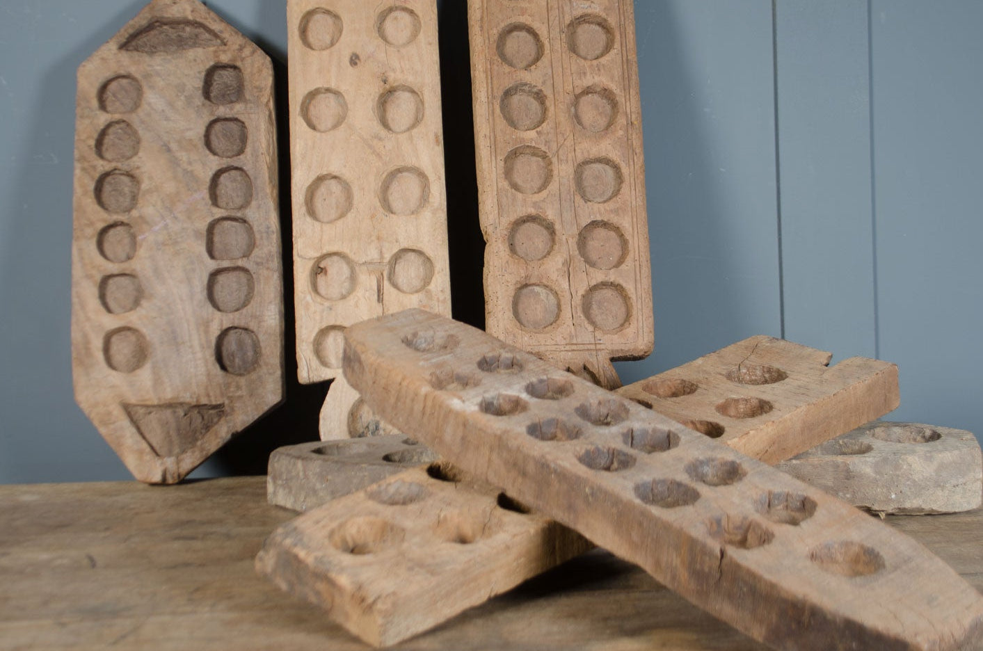 Reclaimed Indian Mancala Board Tray

