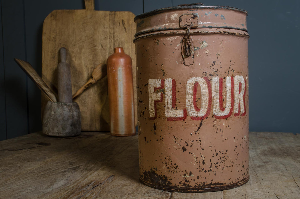 Reclaimed Indian grain storage tins in assorted colours
