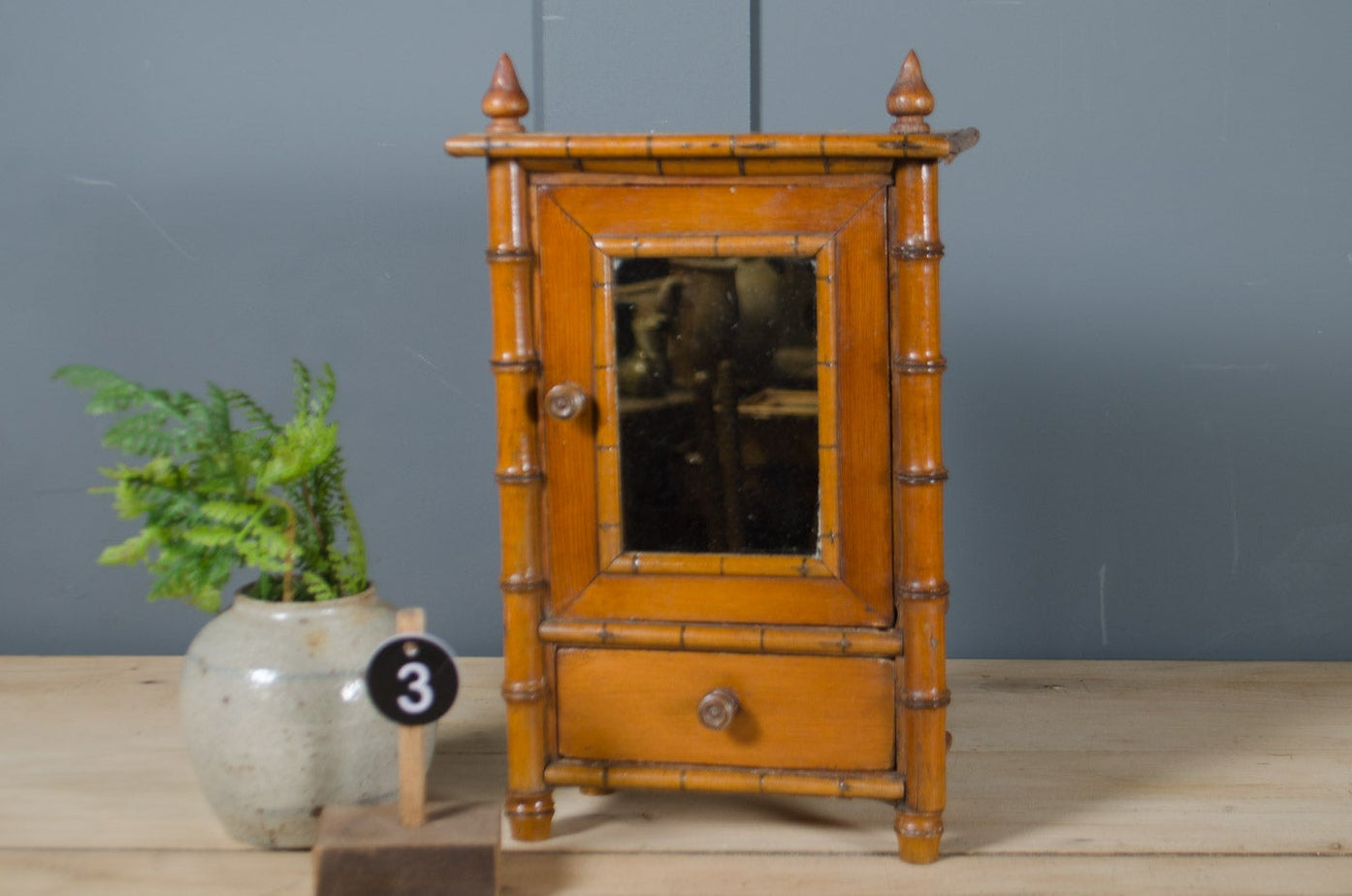 Antique french mini armoire cabinets