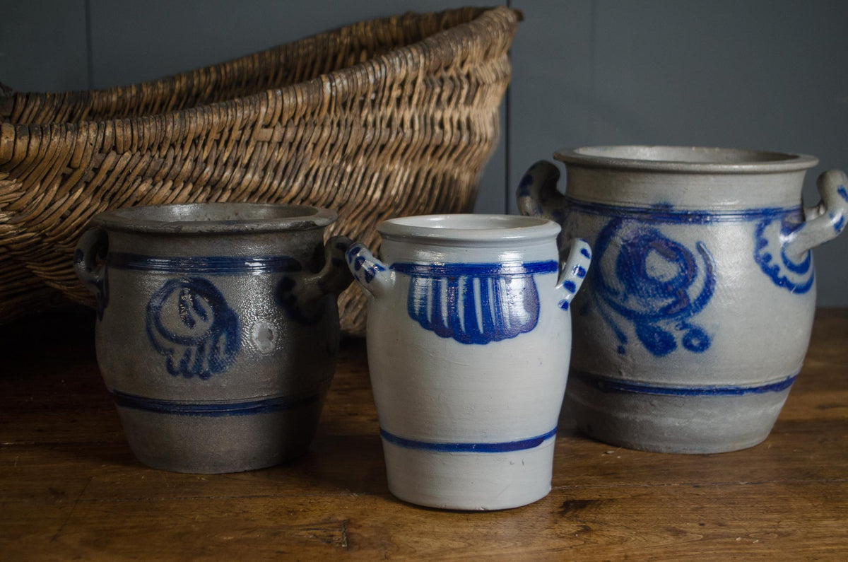 
Alsace Blue & Grey Salt Glazed Stoneware Pots