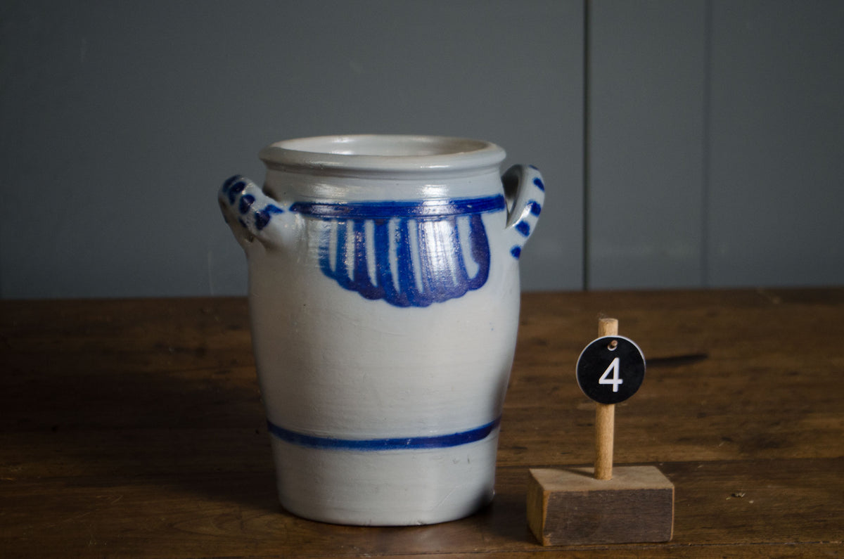 Alsace Blue & Grey Salt Glazed Stoneware Pots