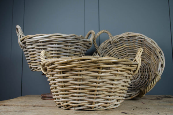 wicker basket bowl