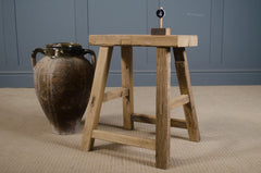 chinese elm stool reclaimed antique 