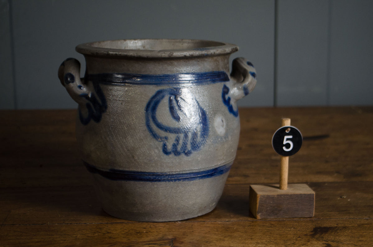 Alsace Blue & Grey Salt Glazed Stoneware Pots