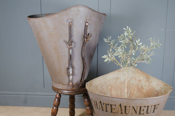 French vineyard bucket suitable as umbrella stand