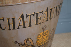 French metal grape harvest bucket used as planter