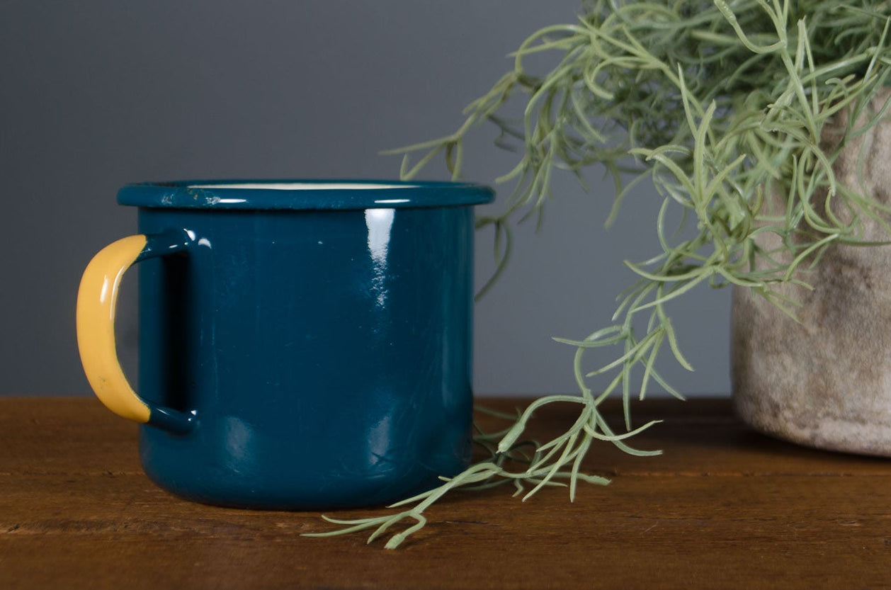 Vintage enamel mugs