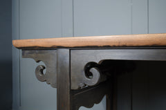 Chinese elm home barn console table bench