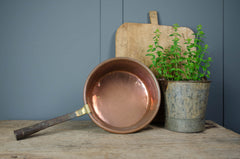 Hand hammered copper pan