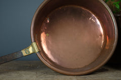 Hand hammered copper pan