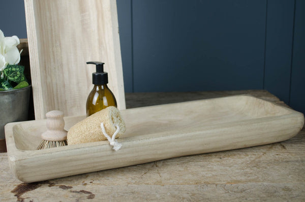 Reclaimed wood tray bowl