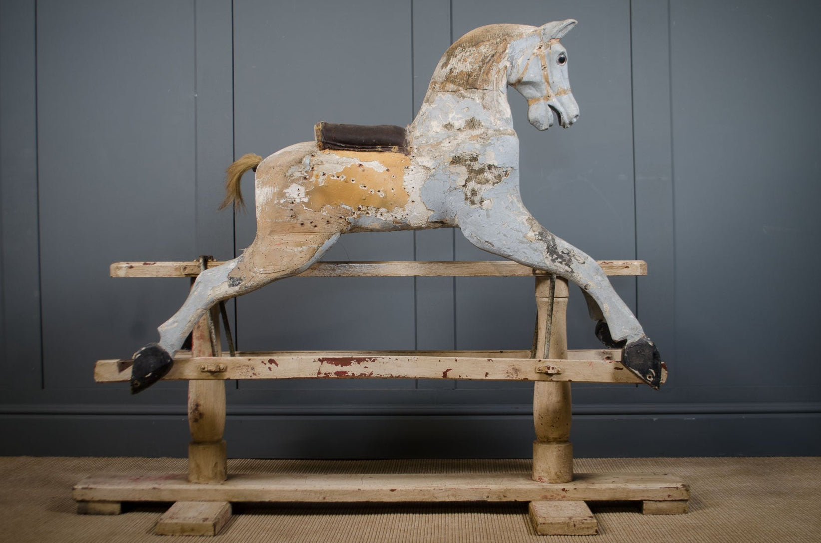 Victorian era rocking horse displayed as decorative interior piece