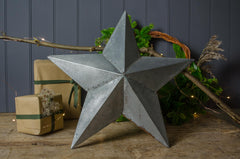 Reclaimed metal barn star