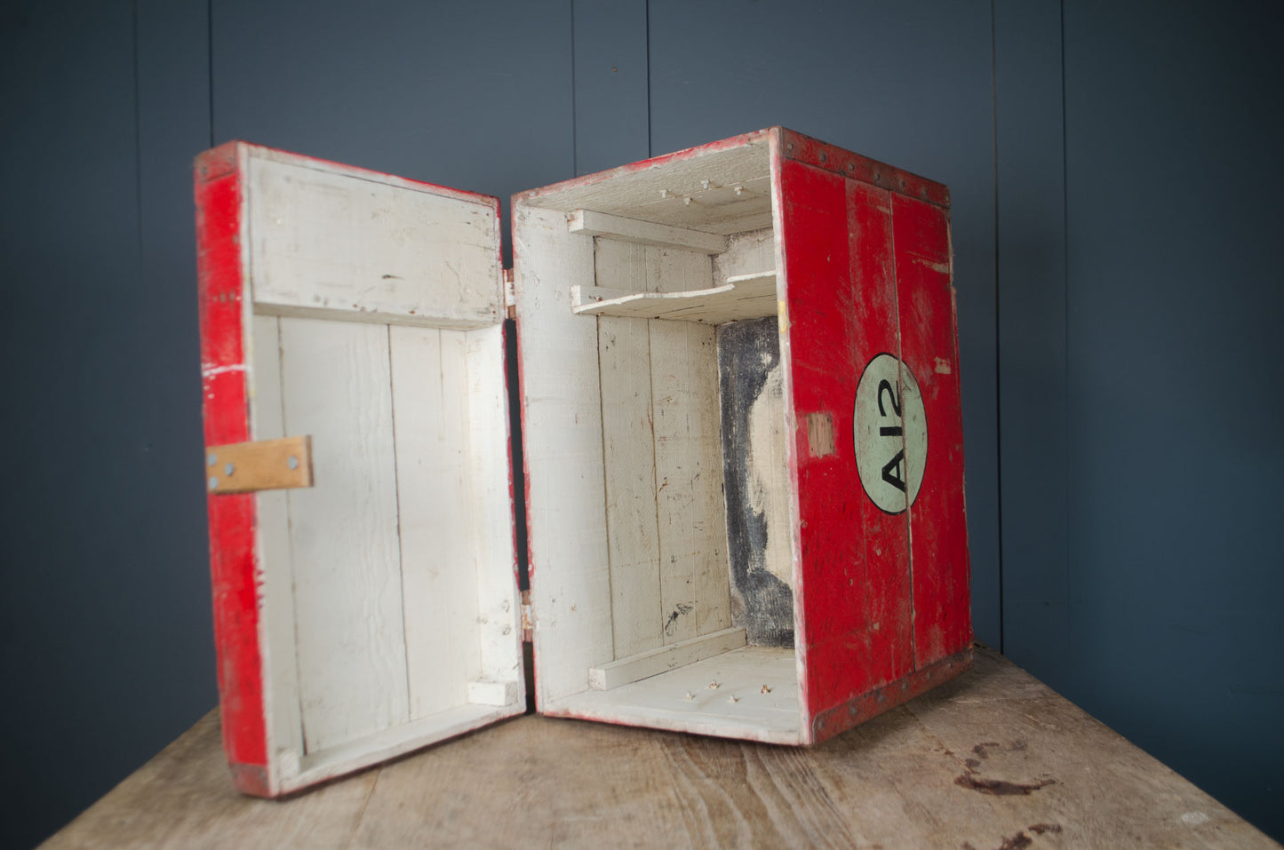 Vintage painted storage chest with generous internal storage