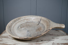 antique stone bowl, hand-carved Indian prep bowl, rustic stone kitchenware, vintage Indian stoneware, traditional grinding bowl, antique kitchen utensil, Indian cooking bowl, farmhouse decor stone bowl, primitive kitchen bowl, authentic Indian antique bowl.