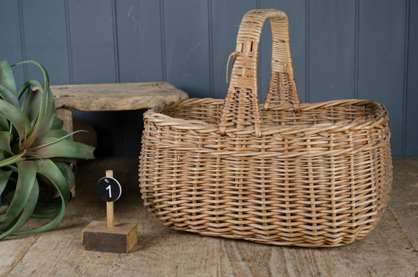 vintage shopping basket trug