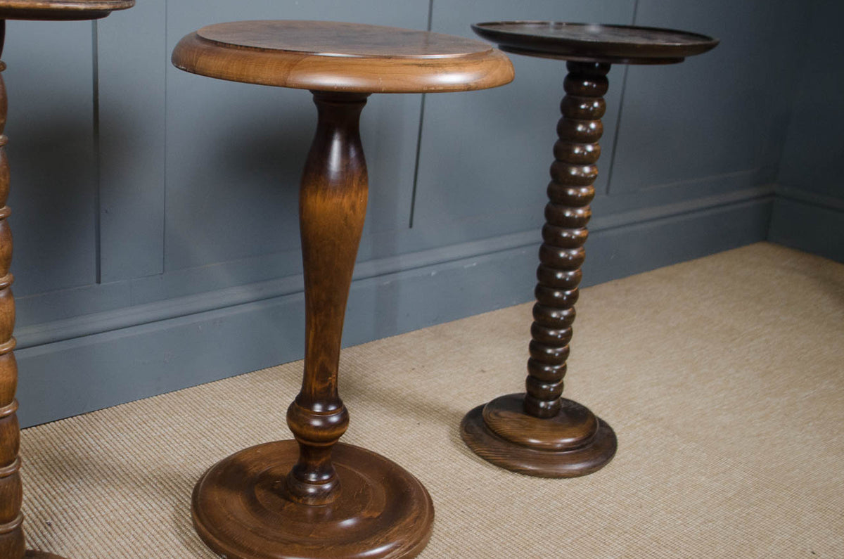 French bobbin side table and plant stands