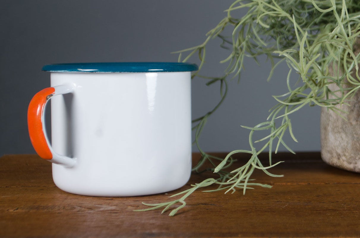 Vintage enamel mugs