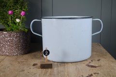 Medium - Vintage Double Handled Enamel Buckets