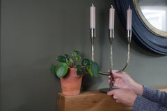 garden trading brass dinner candlestick holder