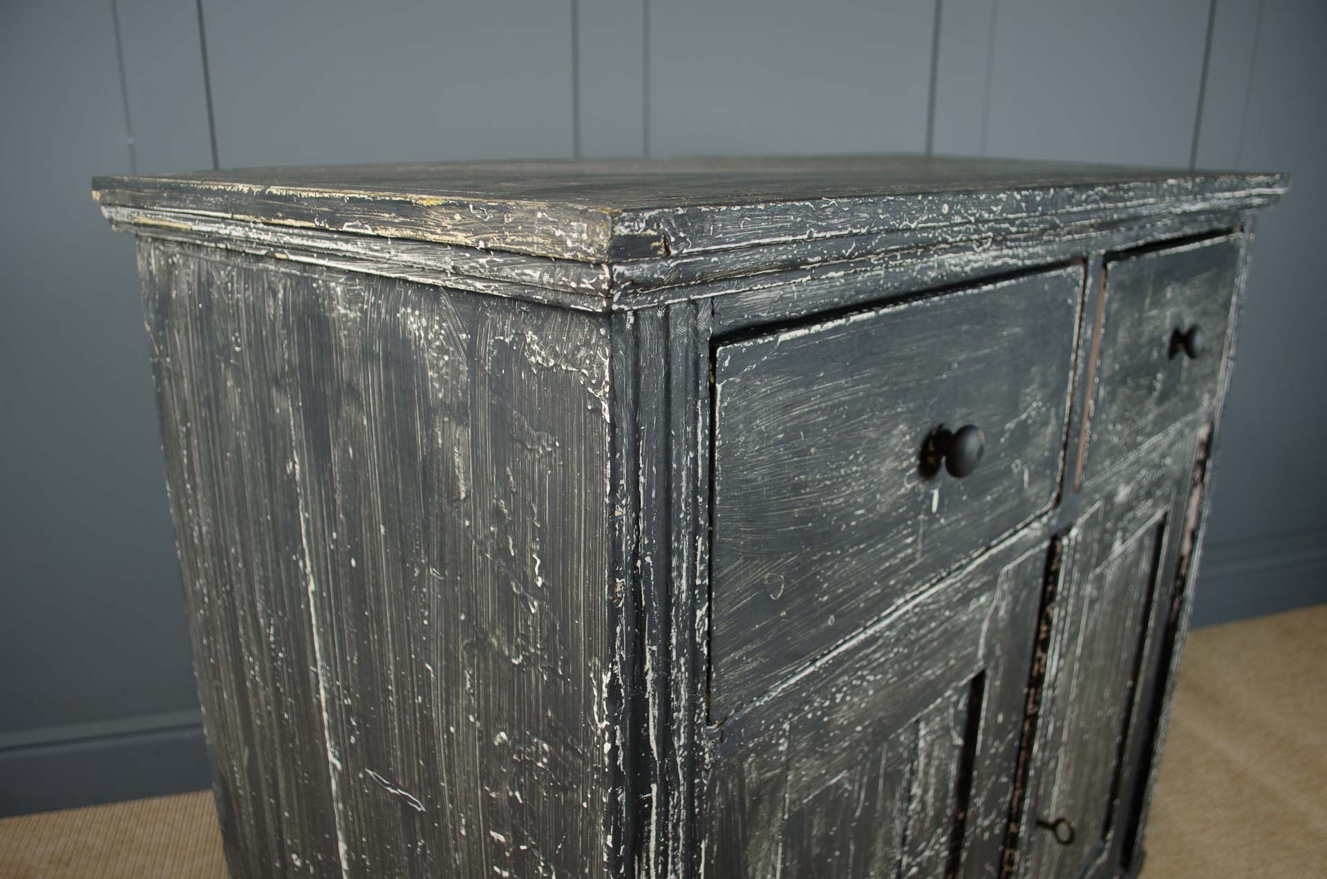 reclaimed tv unit grey