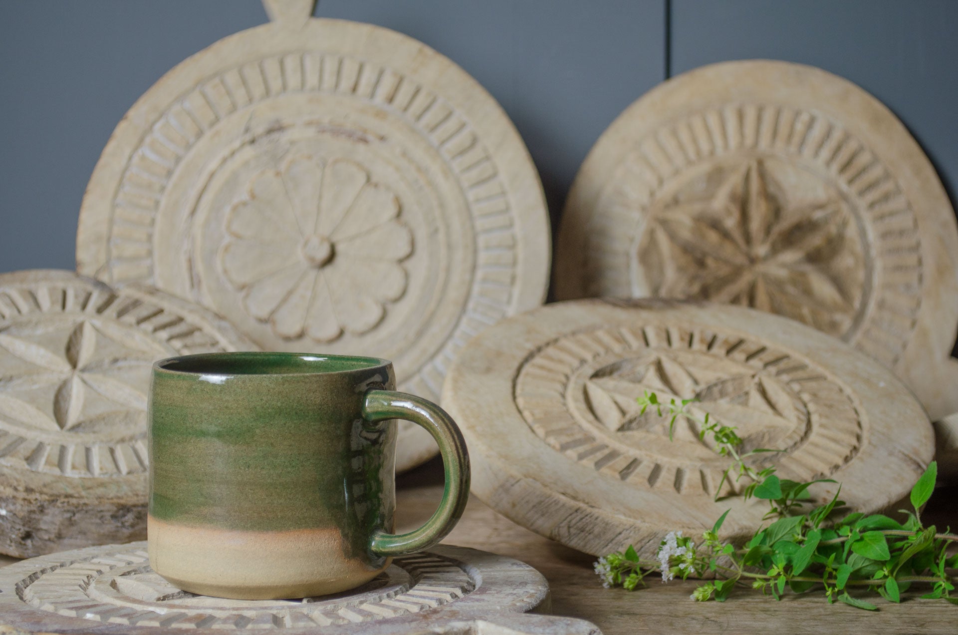 hand carved wood trivet