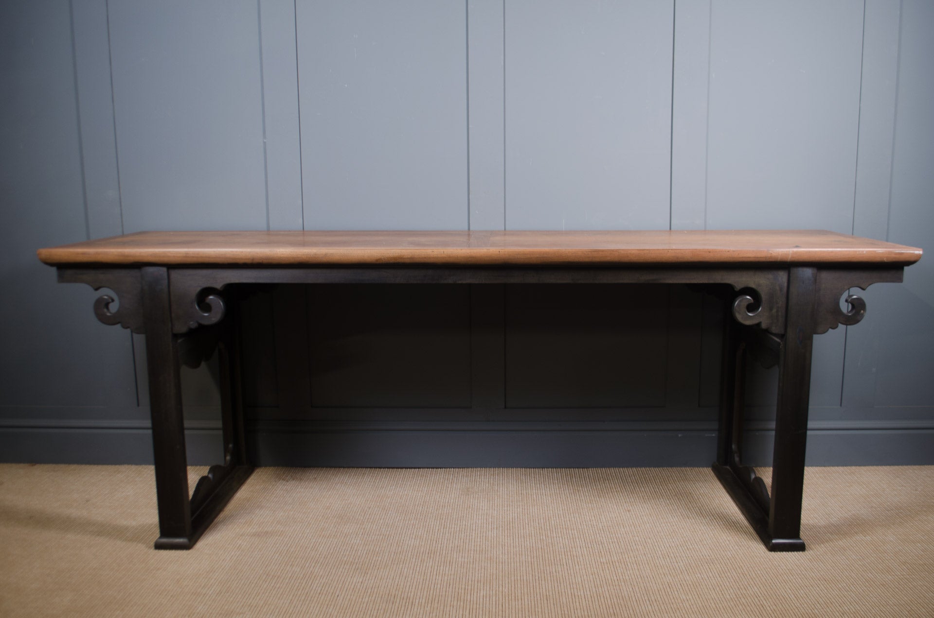 
Large Chinese Ebonised Console table