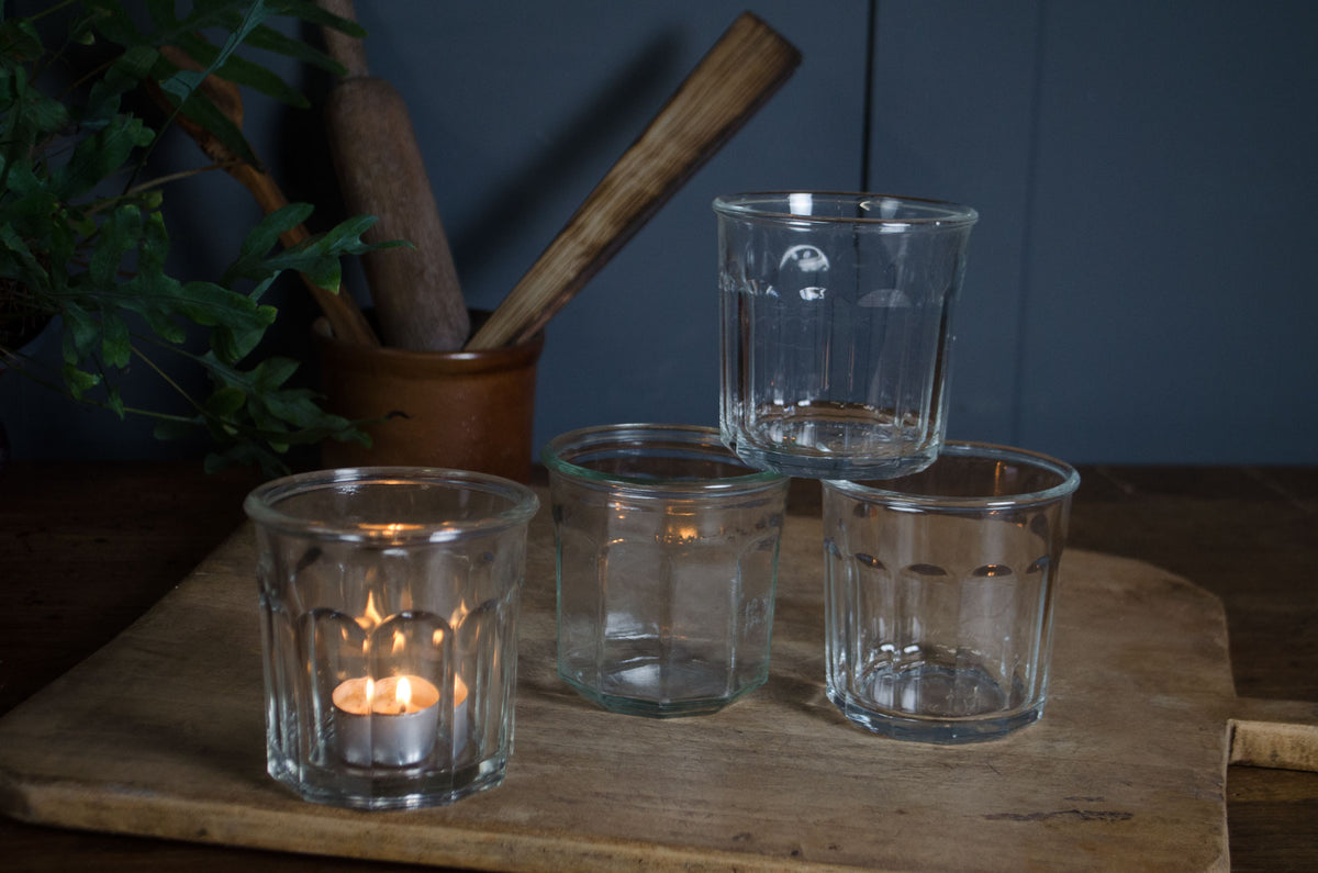 
French glass preserve and marmalade jars
