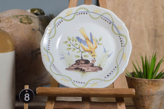 French faience decorative plates sourced in Brittany France