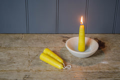 beeswax mini dinner candles