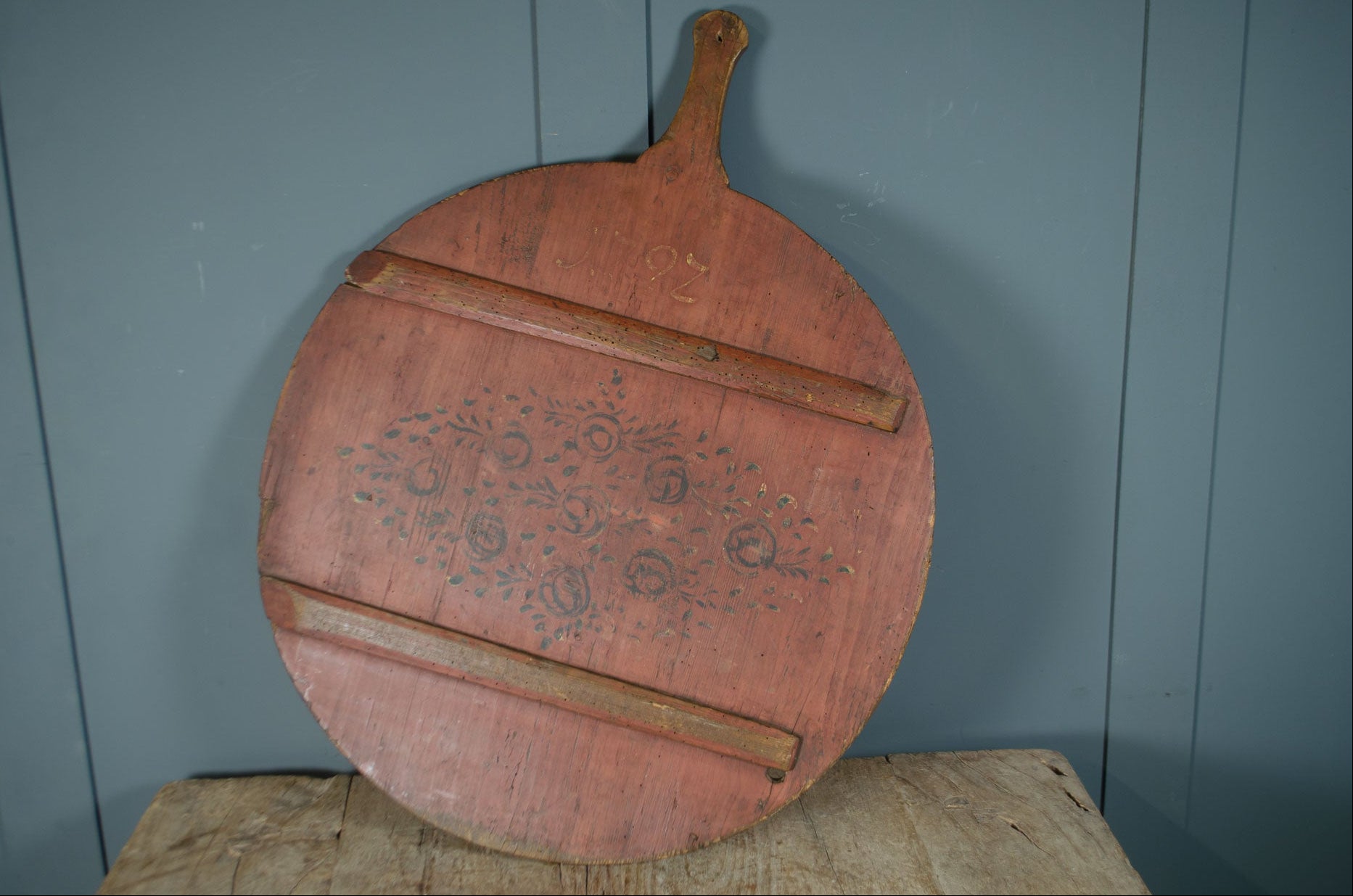 Folk art antique bread board