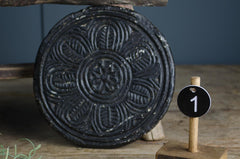 Large hand carved stone trivet