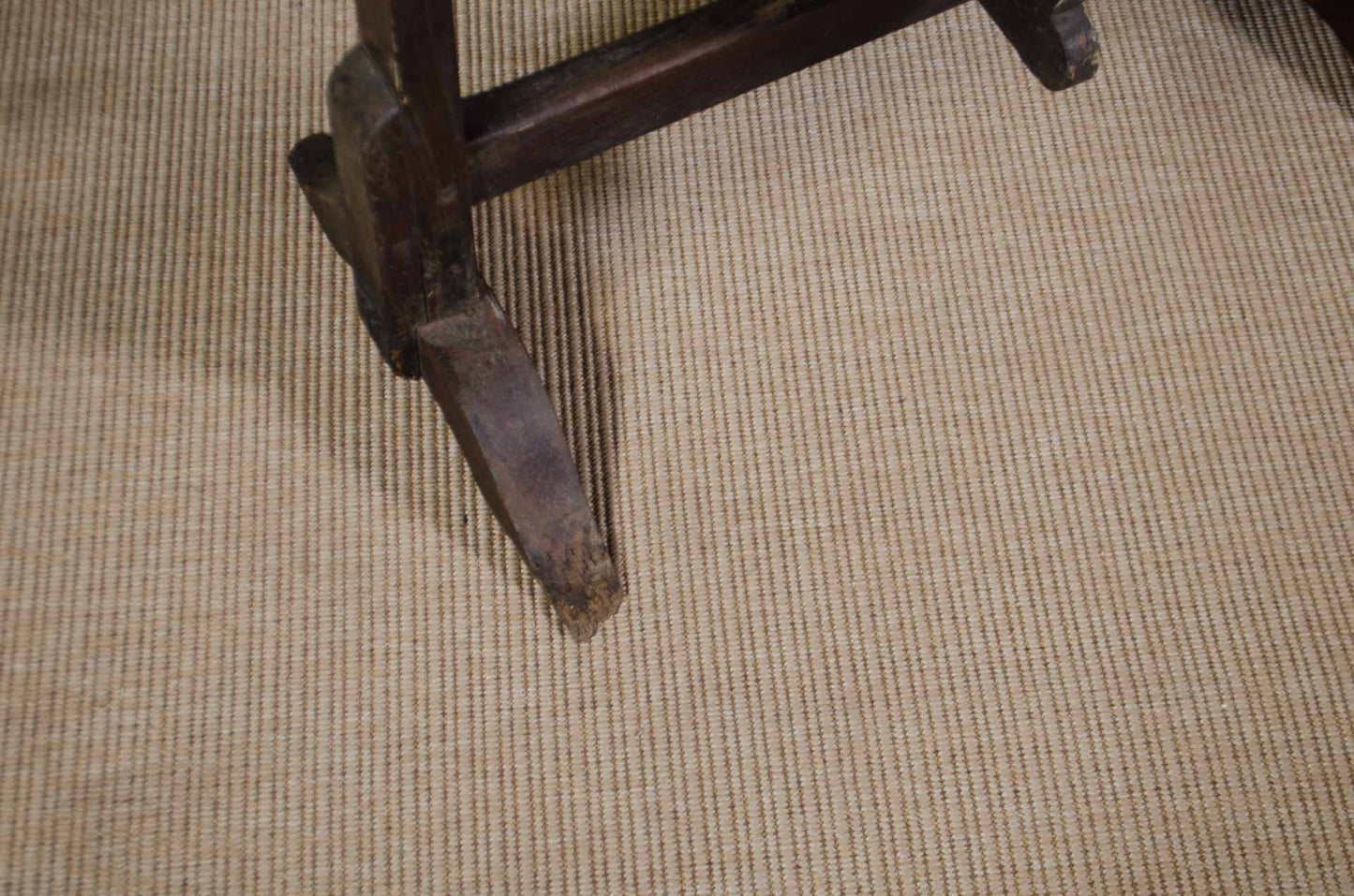 Original French vendange table with weathered oak patina
