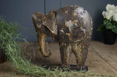 Indian folk art metal elephant