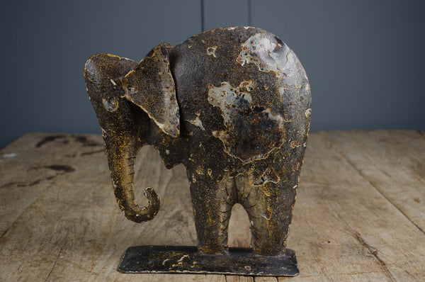 Indian folk art metal elephant