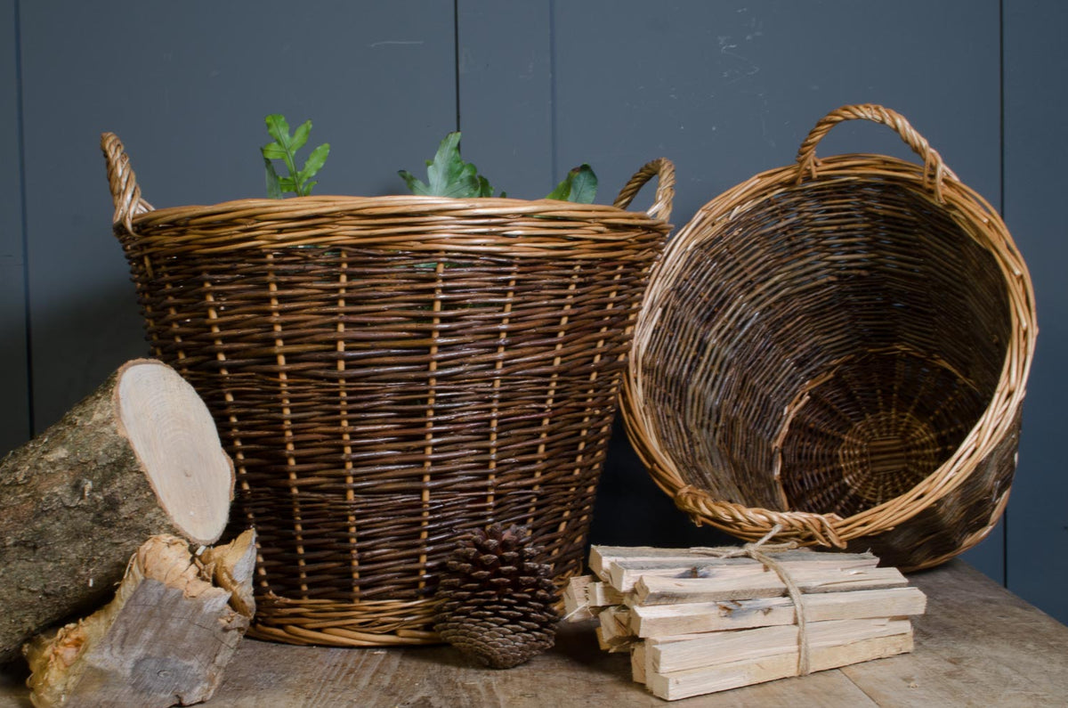
Willow fireside log baskets available in two sizes