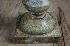 rustic green candlestick