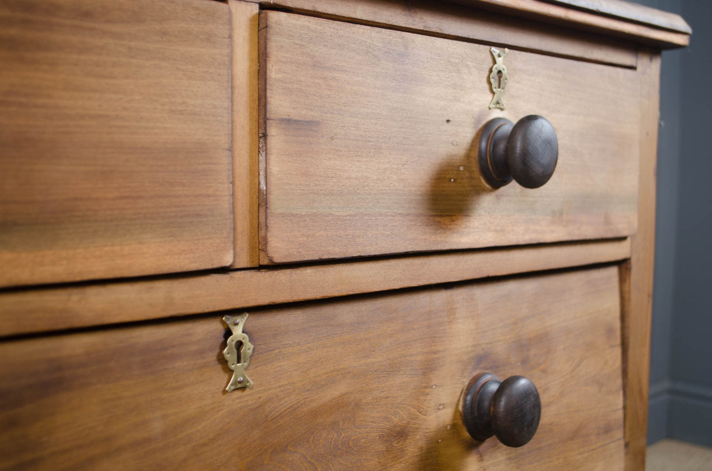 Edwardian Pine Drawers with Shou Sugi Ban Top