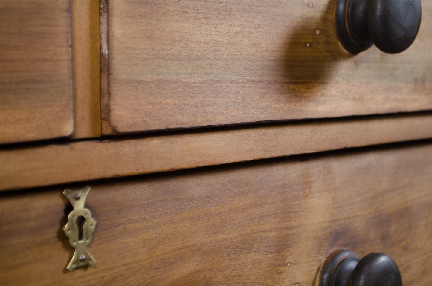 Edwardian Pine Drawers with Shou Sugi Ban Top