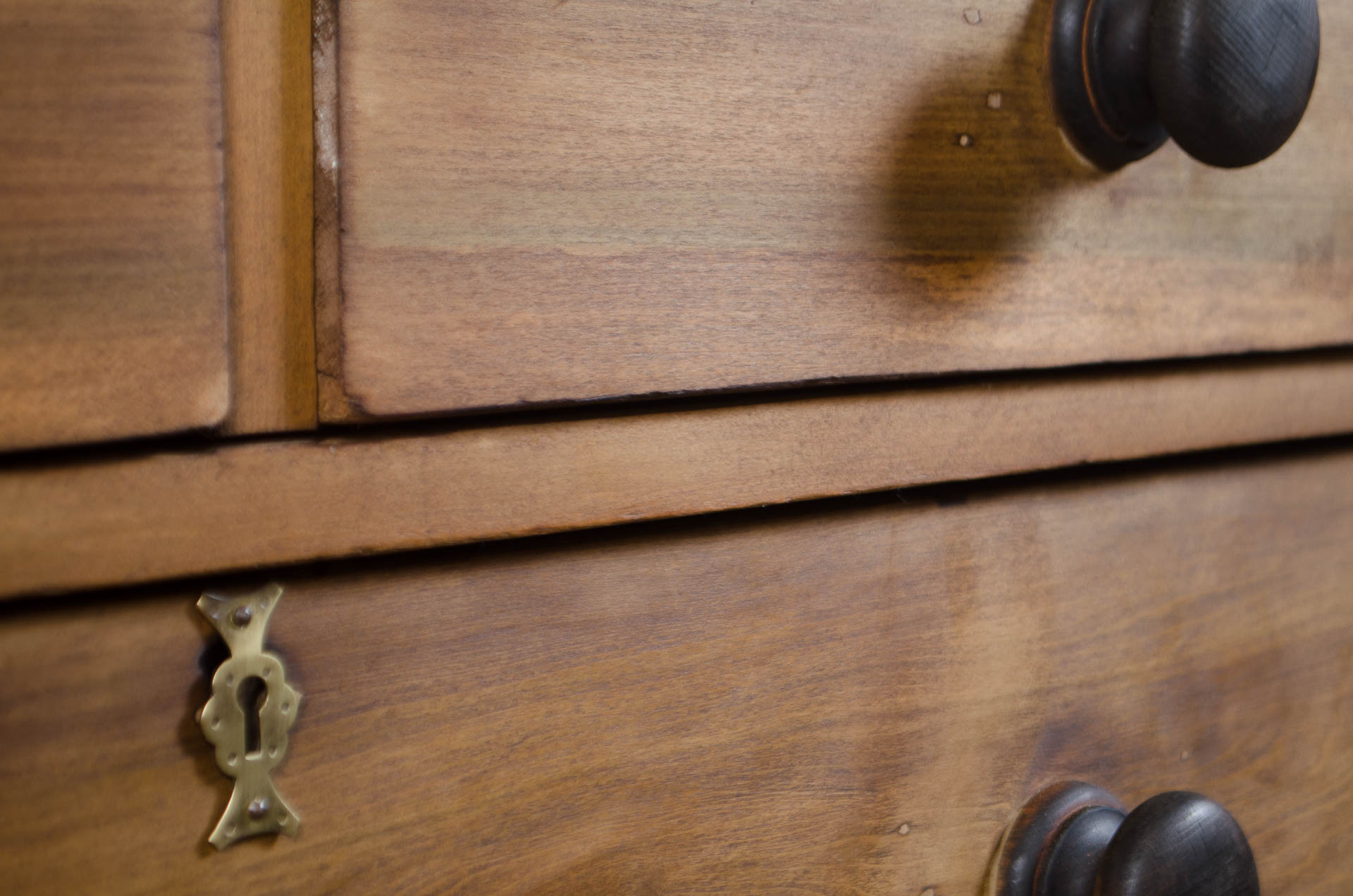 
Edwardian Pine Drawers with Shou Sugi Ban Top
