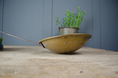 Decorative hand forged French brass ladle skimmer