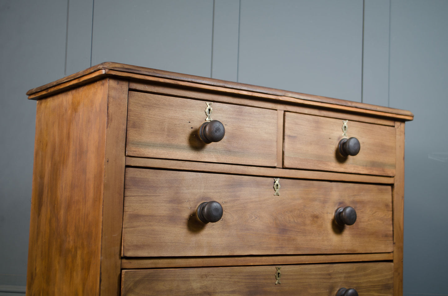 Edwardian Pine Drawers with Shou Sugi Ban Top