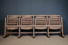 Set of 4 folding theatre chairs