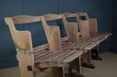 Set of 4 folding theatre chairs