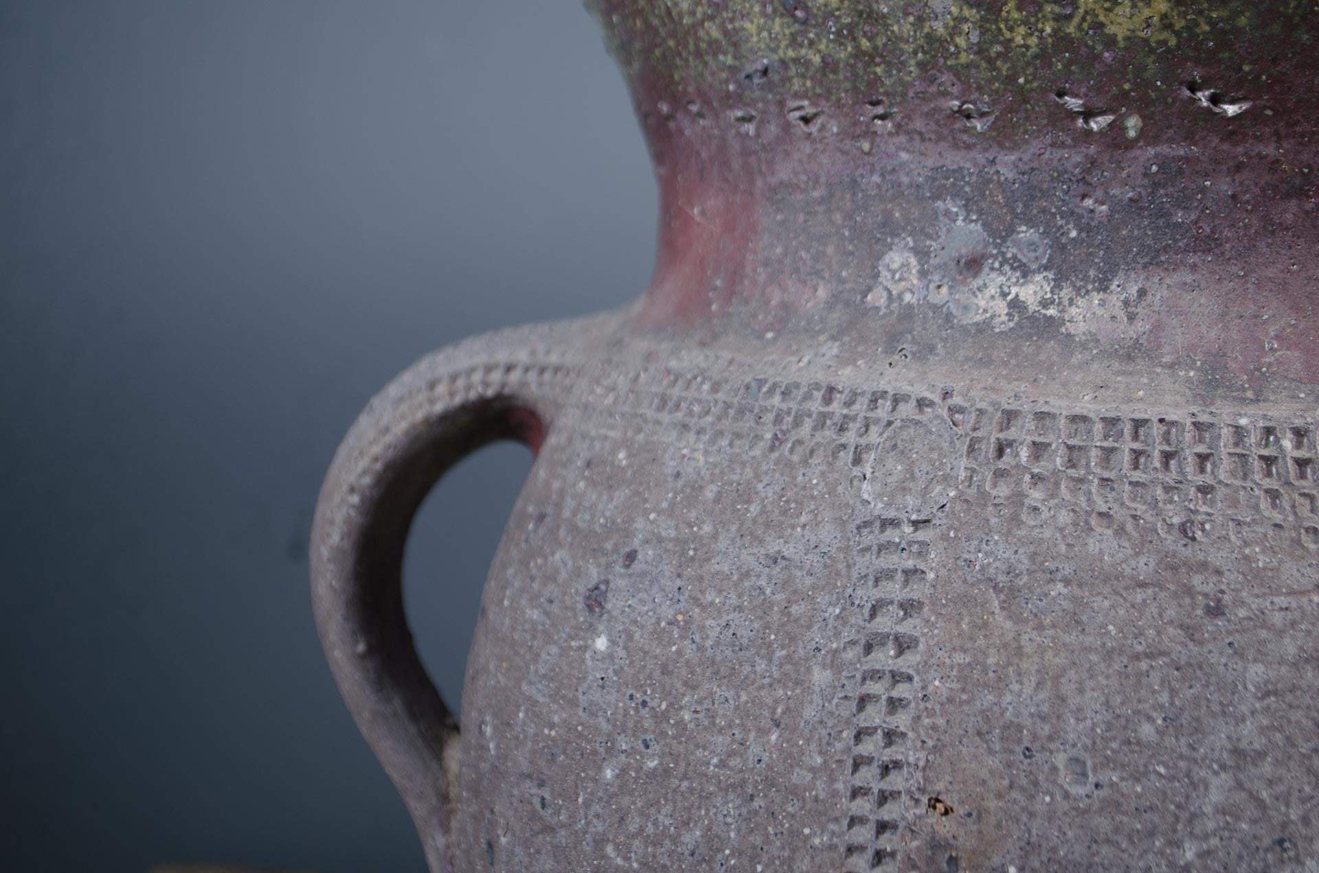 
Rustic French farmhouse pot with naturally aged patina
