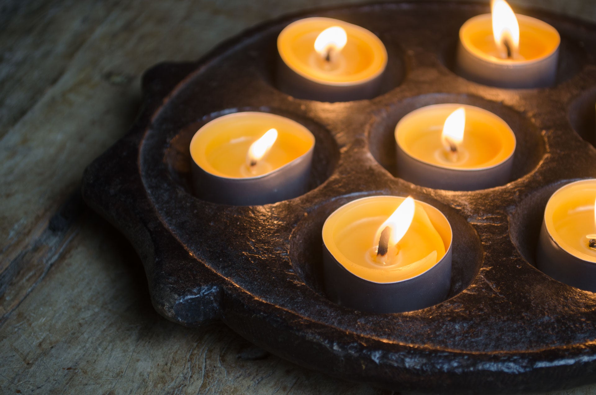 
Hand carved stone Indian tealight holder