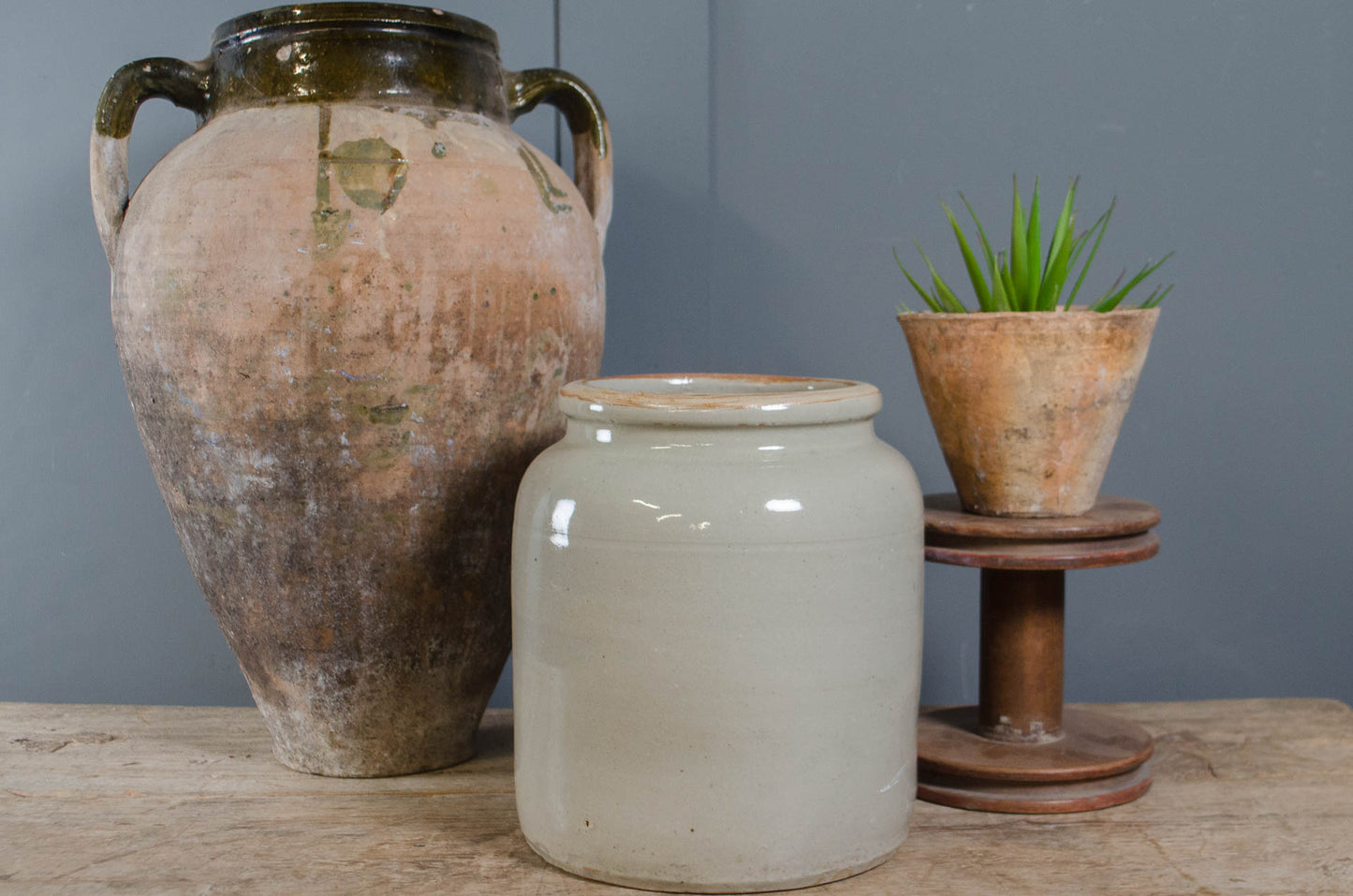 Antique French Stoneware Preserving Jar