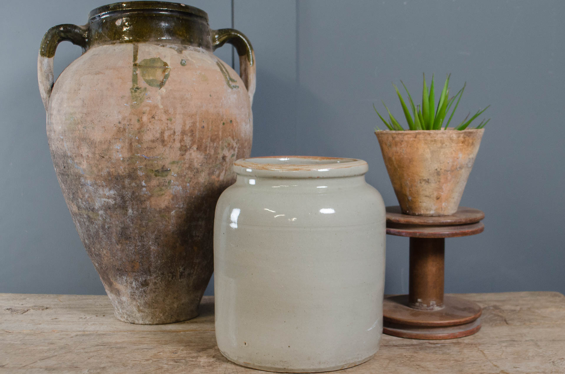 
Antique French Stoneware Preserving Jar